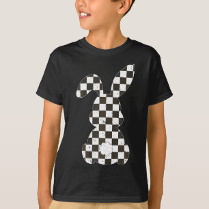 Tävla Car Flagga Bunny Glad påsk Tävling Car Boys T Shirt