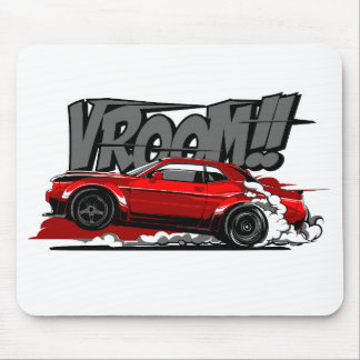 TÄVLA CAR FULLT HASTIGHET VROOM! Mousepad Musmatta