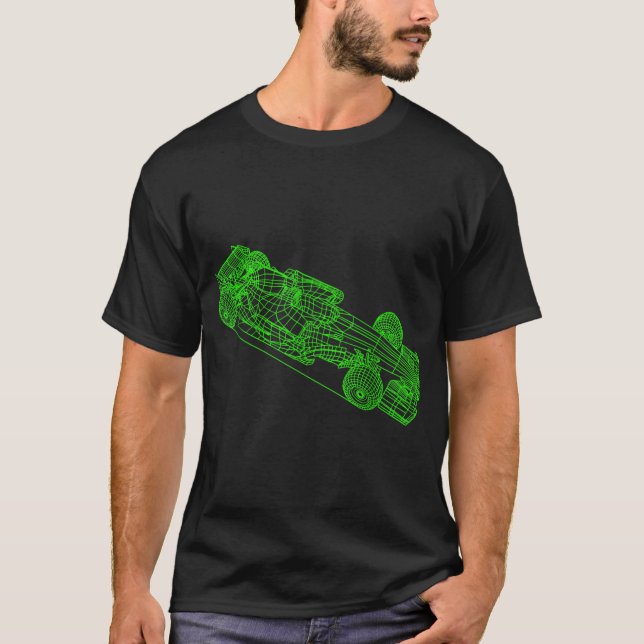 Tävla Car Racecar Formula Motorsport T Shirt (Framsida)
