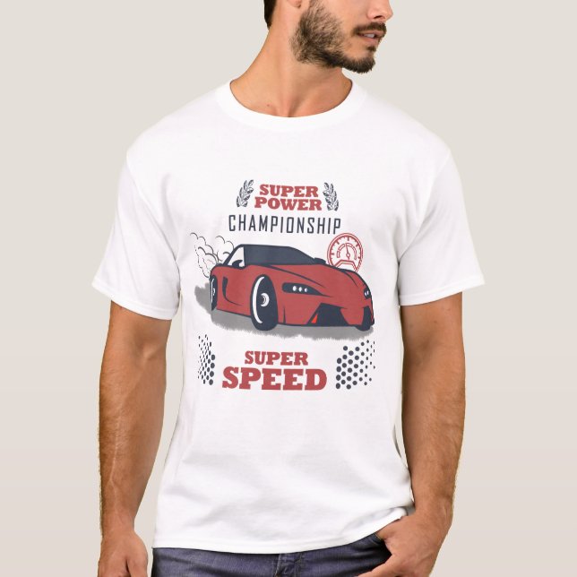 Tävla Car Red T Shirt (Framsida)