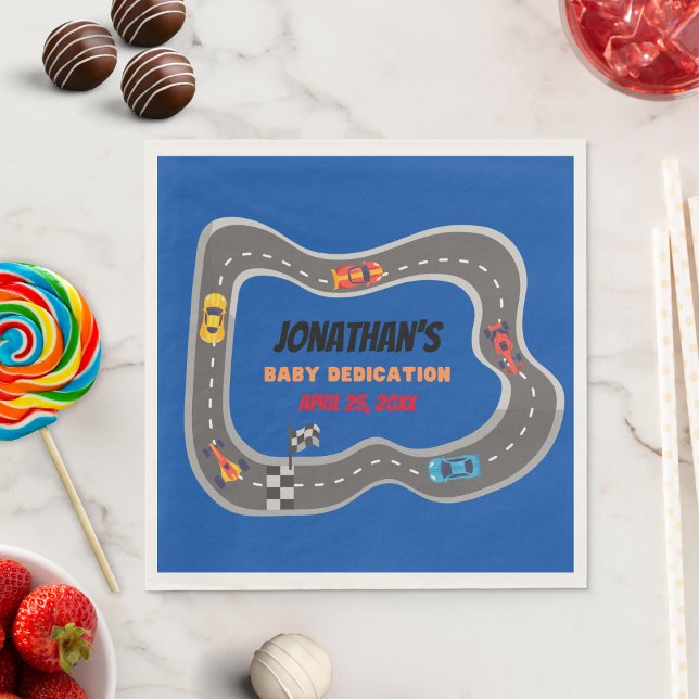 Tävla Cars Racetrack Pojke Dedication Pappersservett (Skapare uppladdad)