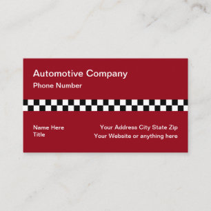 Tävla Checkated Flagga Automotive Visitkort