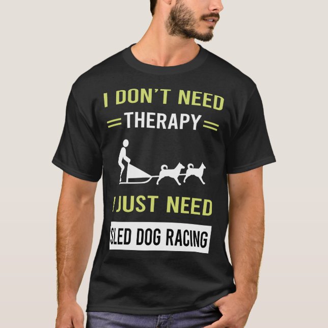 Tävla Dogsled för Therapy Sled Hund T Shirt (Framsida)