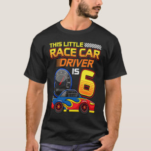 Tävla Driver 6e Birthday 6 Years Old Småbarn Boy T Shirt