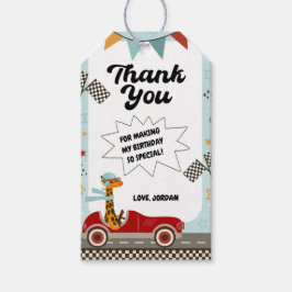 Tävla Fast Car Birthday Tack Märkre Presentetikett