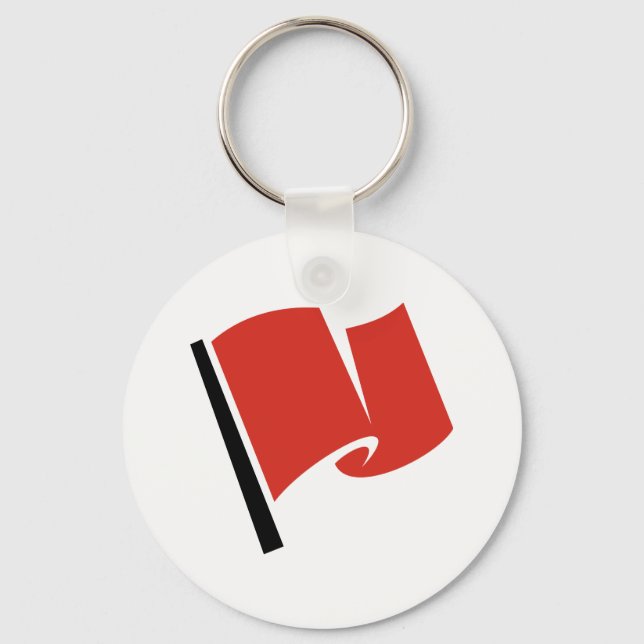 Tävla Flagga Red Nyckelring (Framsida)