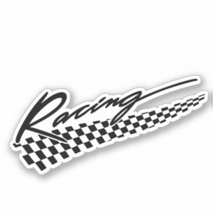 Tävla flagga Vinyl Stickers Klistermärken