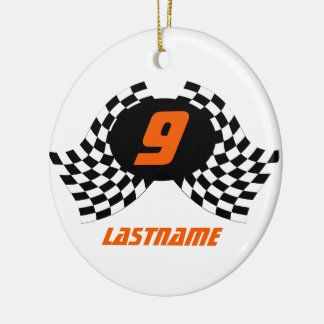 Tävla Flaggor Fotonycklar Julgransprydnad Keramik