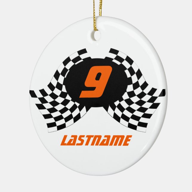 Tävla Flaggor Fotonycklar Julgransprydnad Keramik (Vänster)