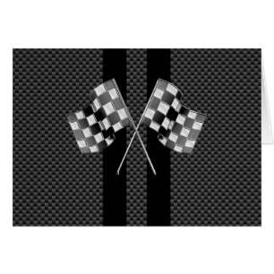 Tävla Flaggor om Rand kolfiberliknande Stil Hälsningskort