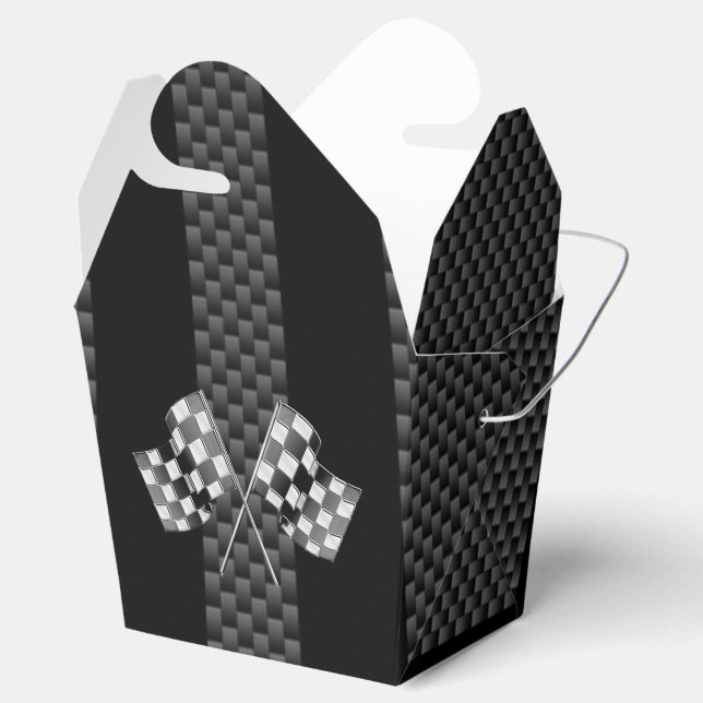 Tävla Flaggor om Rand kolfiberliknande Stil Presentaskar (Öppnad)