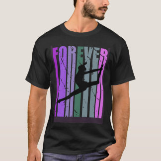 Tävla för alltid Retro Dance Snygg Spelare Lag Trä T Shirt