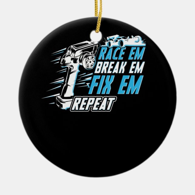 Tävla för fjärrkontroll för bil julgransprydnad keramik (Framsidan)