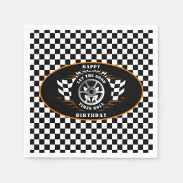 Tävla för Flagga med kontroll i födelsedagsfest Pappersservett