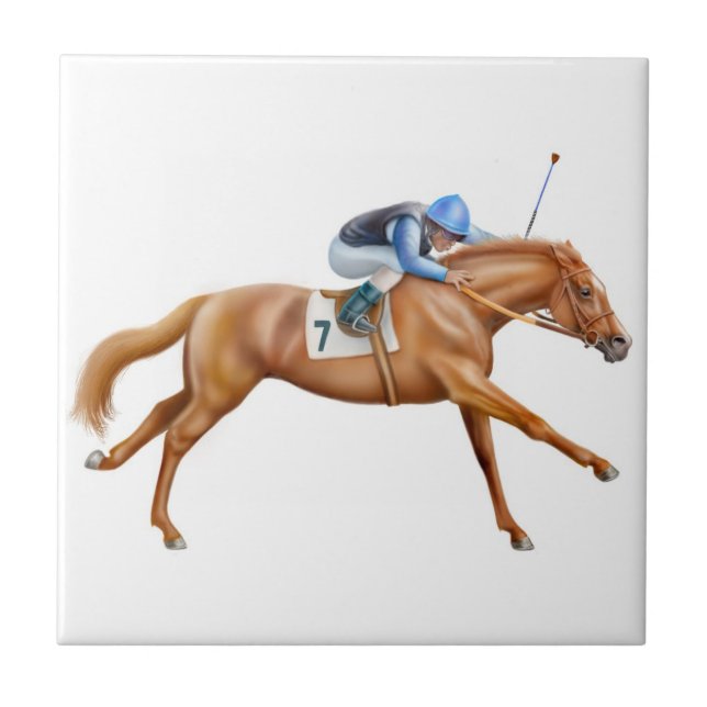 Tävla för mållinjen belägger med tegel kakelplatta (Framsidan)