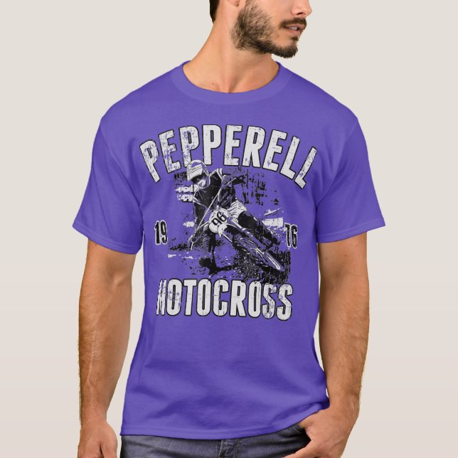 Tävla för MX-skjorta Pepperell Motocross 1976 T Shirt (Framsida)