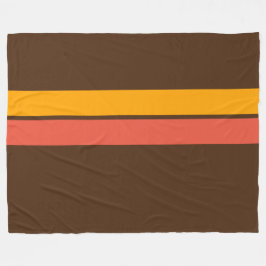 Tävla för Orange av Gult Rand på Mörk Brown Fleecefilt