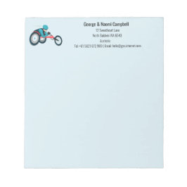 Tävla för rullstol anteckningsblock