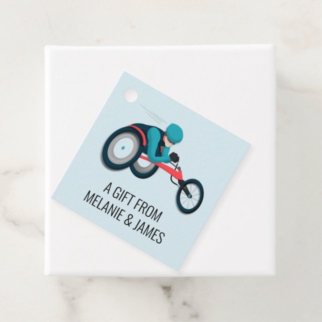 Tävla för rullstol gåvor etiketter (På plats)