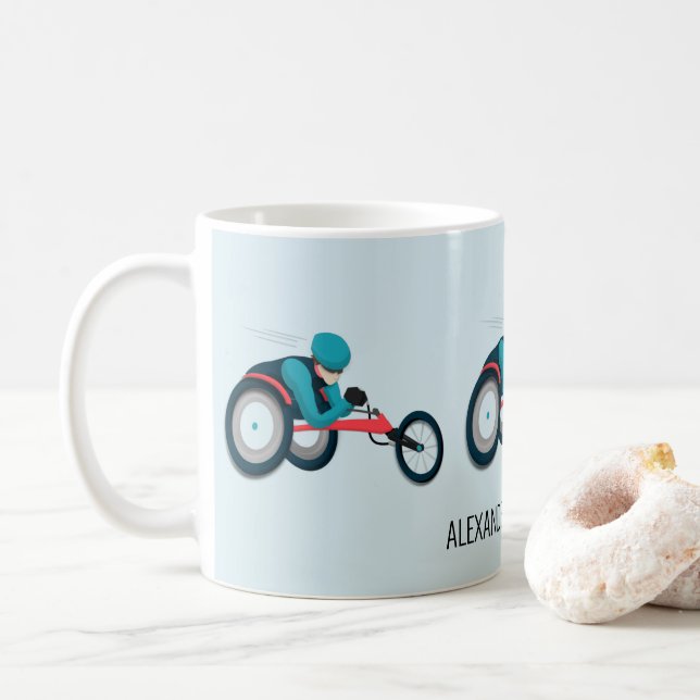 Tävla för rullstol kaffemugg (Med munk)