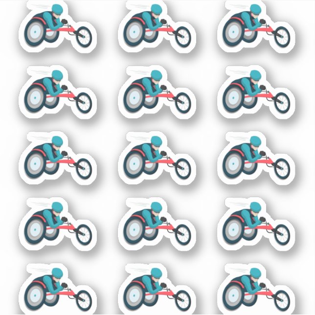 Tävla för rullstol klistermärken (Framsida)