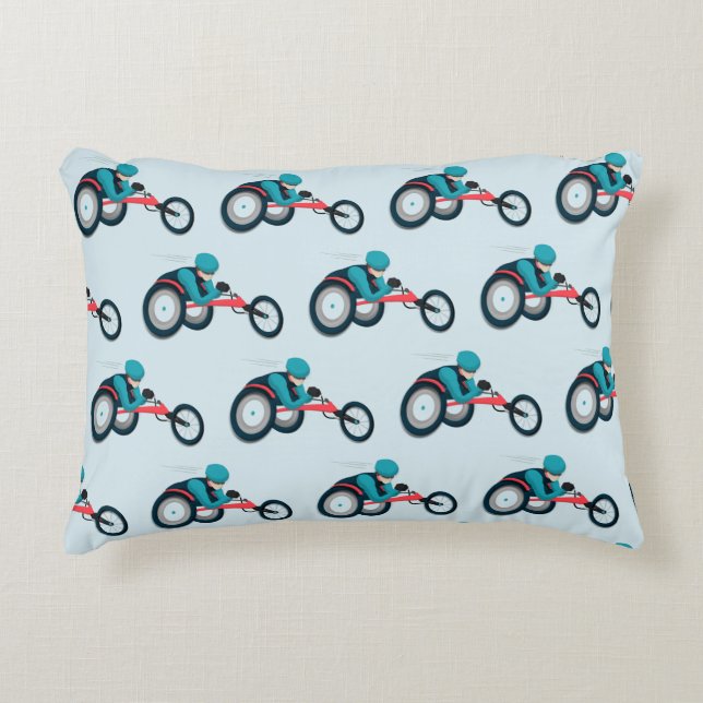 Tävla för rullstol prydnadskudde (Framsidan)