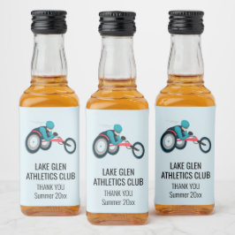 Tävla för rullstol spritflaskor etikett