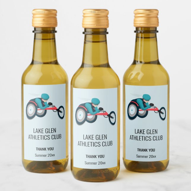 Tävla för rullstol vinetikett (Flaskor)