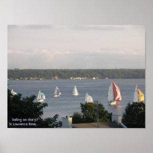 Tävla för segelbåtar - Brockville Ontario Kanada Poster