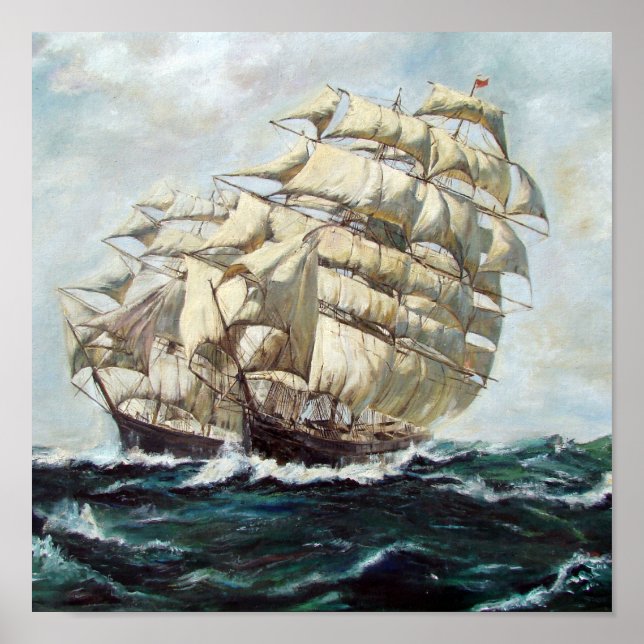 Tävla för segling Frigates Poster (Framsidan)