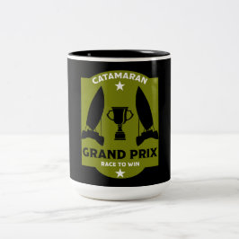 Tävla för sjöbåtar med katamaran Hydrofoil Två-Tonad Mugg