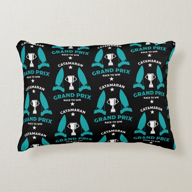 Tävla för sjöbåtar med vattentäkt prydnadskudde (Framsidan)