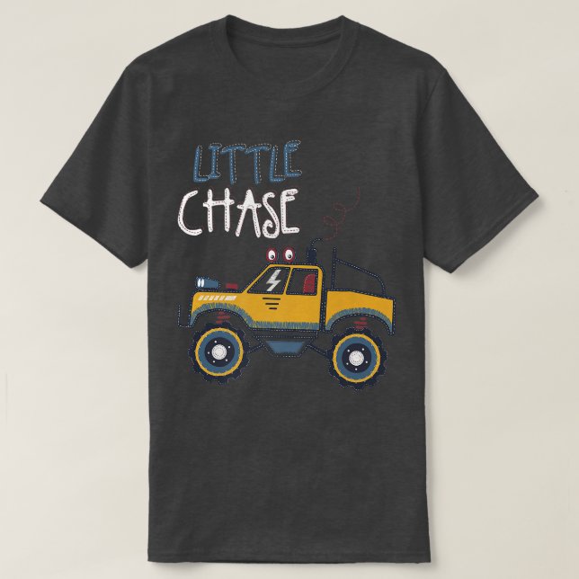 Tävla för småchase-chase för barn, visa Monster Tr T Shirt (Design framsida)