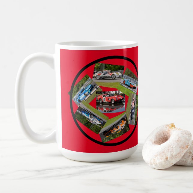 Tävla för sportbilar kaffemugg (Med munk)