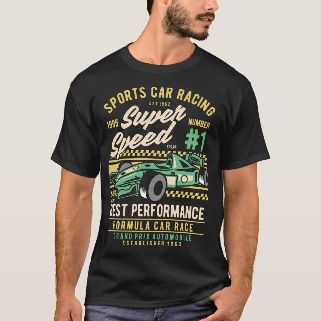 Tävla för sportbilar t shirt (Framsida)