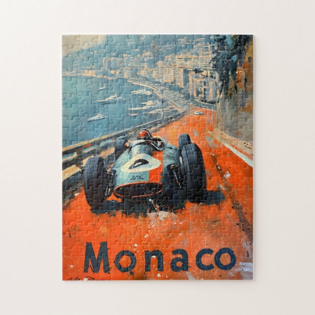 tävla för vintage i Monaco-konst Pussel (Vertikal)