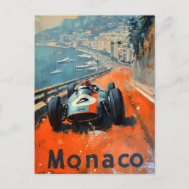 tävla för vintage i Monaco-konst Vykort