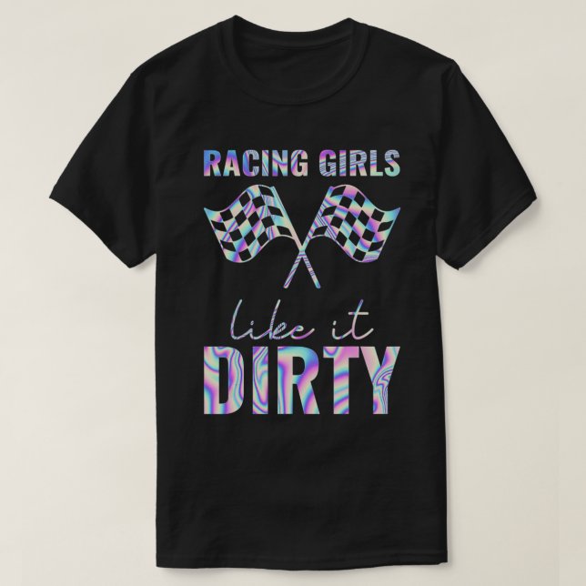 Tävla Girls gillar det Dirty Hologram T Shirt (Design framsida)