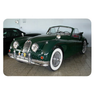 Tävla Grönt Jaguar XK 120 Magnet