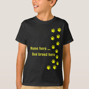 Tavla gul - lägg till eget namn eller hundras tee shirt