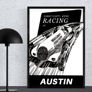 Tävla i Austin, Texas - Vintage Motorsport Poster
