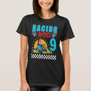 Tävla in i 9 Go Kart Tävla Go Kart 9:e födelsedage T Shirt