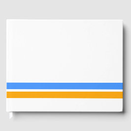 Tävla Kant med ljusblå Gult Rand vid vitt Gästböcker