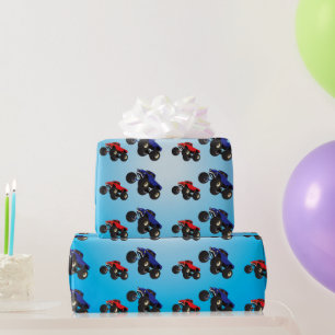 Tävla Monster Lastbil Birthday Wrapping Papper Presentpapper