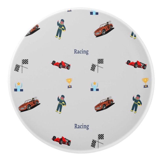 Tävla mönster på grått knopp (Framsidan)