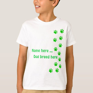 Tavla mörkgrön - lägg till ditt namn eller hundras t shirt