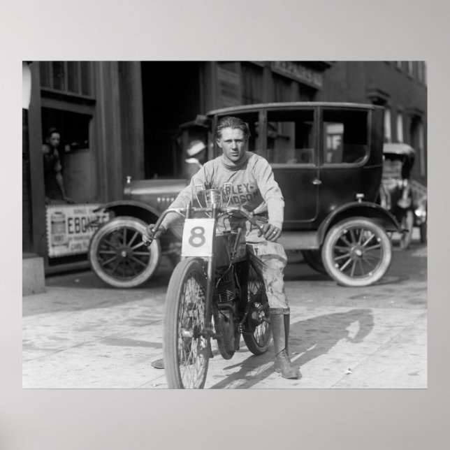 Tävla Motorcykel, 1922 Poster (Framsidan)