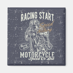 Tävla Motorcykel Design Magnet