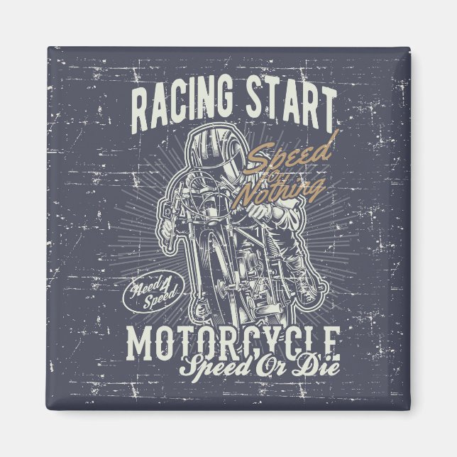 Tävla Motorcykel Design Magnet (Framsidan)