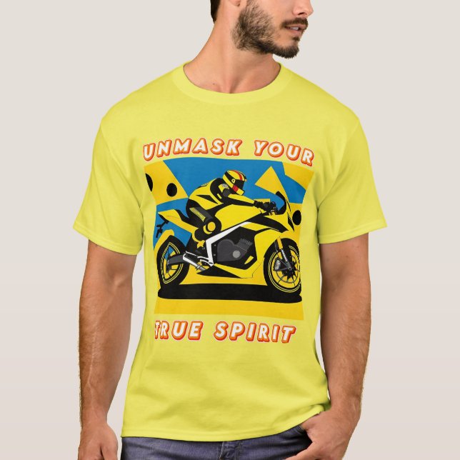 Tävla Motorcykel och förare T Shirt (Framsida)